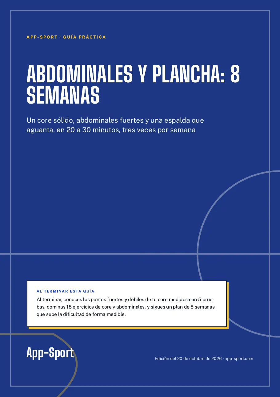 Portada de la guía PDF «Abdominales y plancha: 8 semanas»