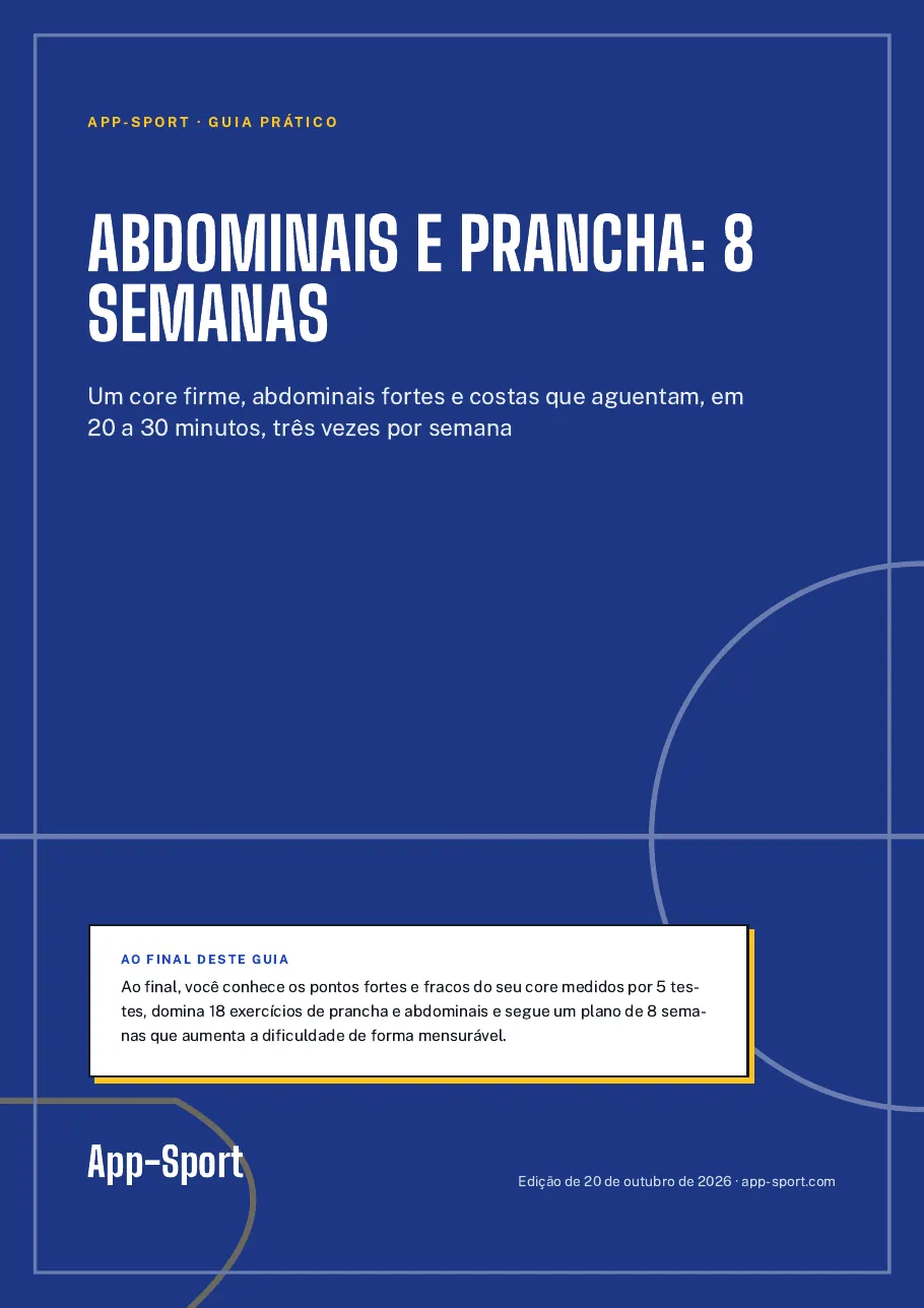 Capa do guia PDF “Abdominais e prancha: 8 semanas”