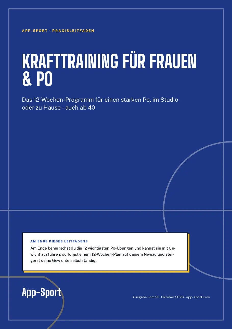 Titelseite des PDF-Ratgebers „Krafttraining für Frauen & Po“