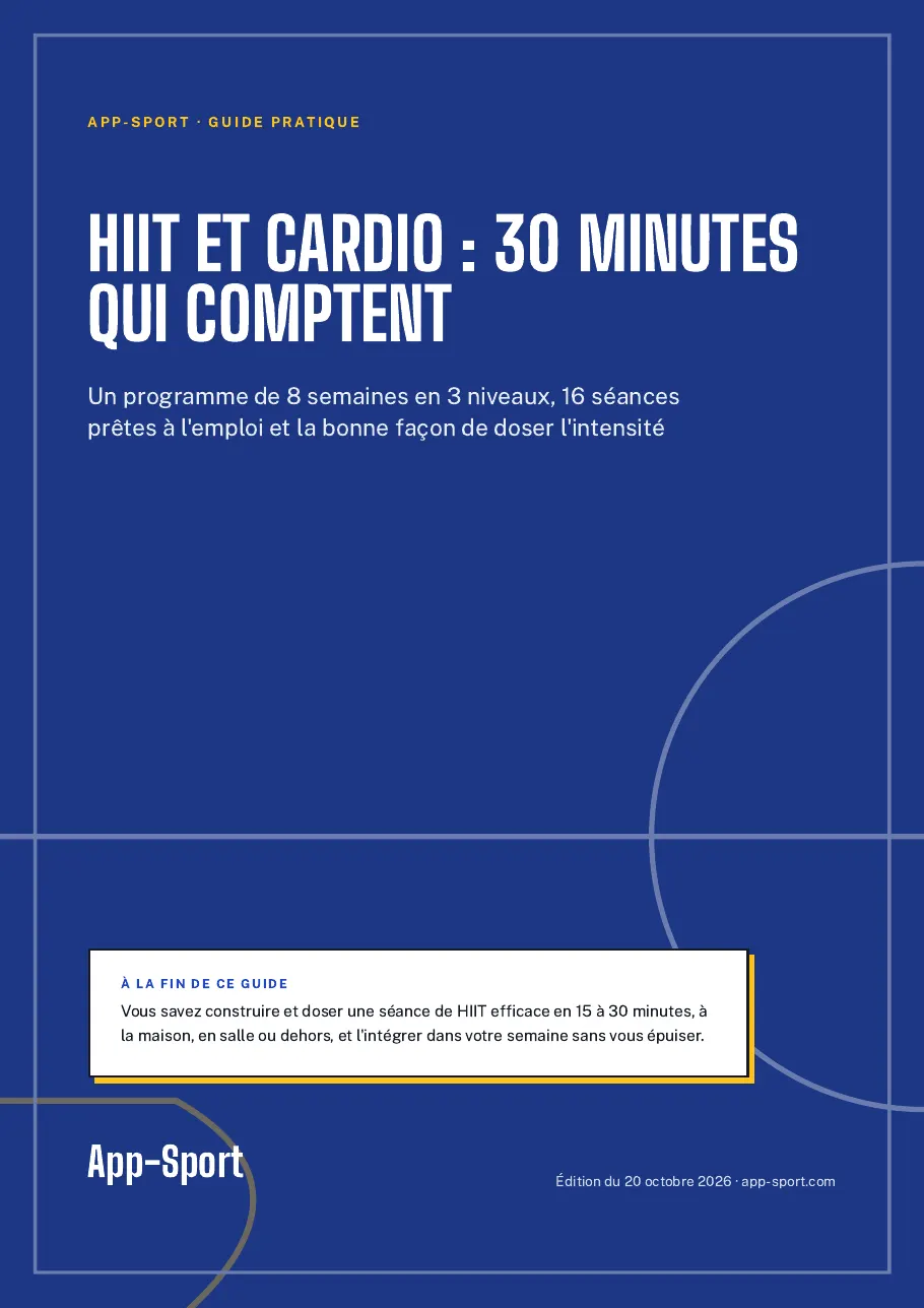 Page de couverture du guide PDF « HIIT et cardio : 30 minutes qui comptent »