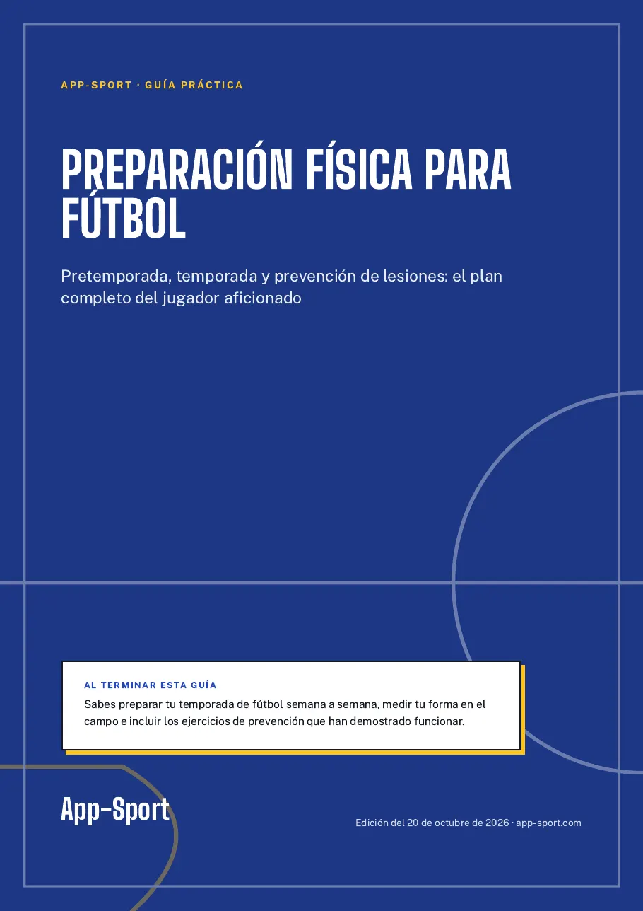Portada de la guía PDF «Preparación física para fútbol»