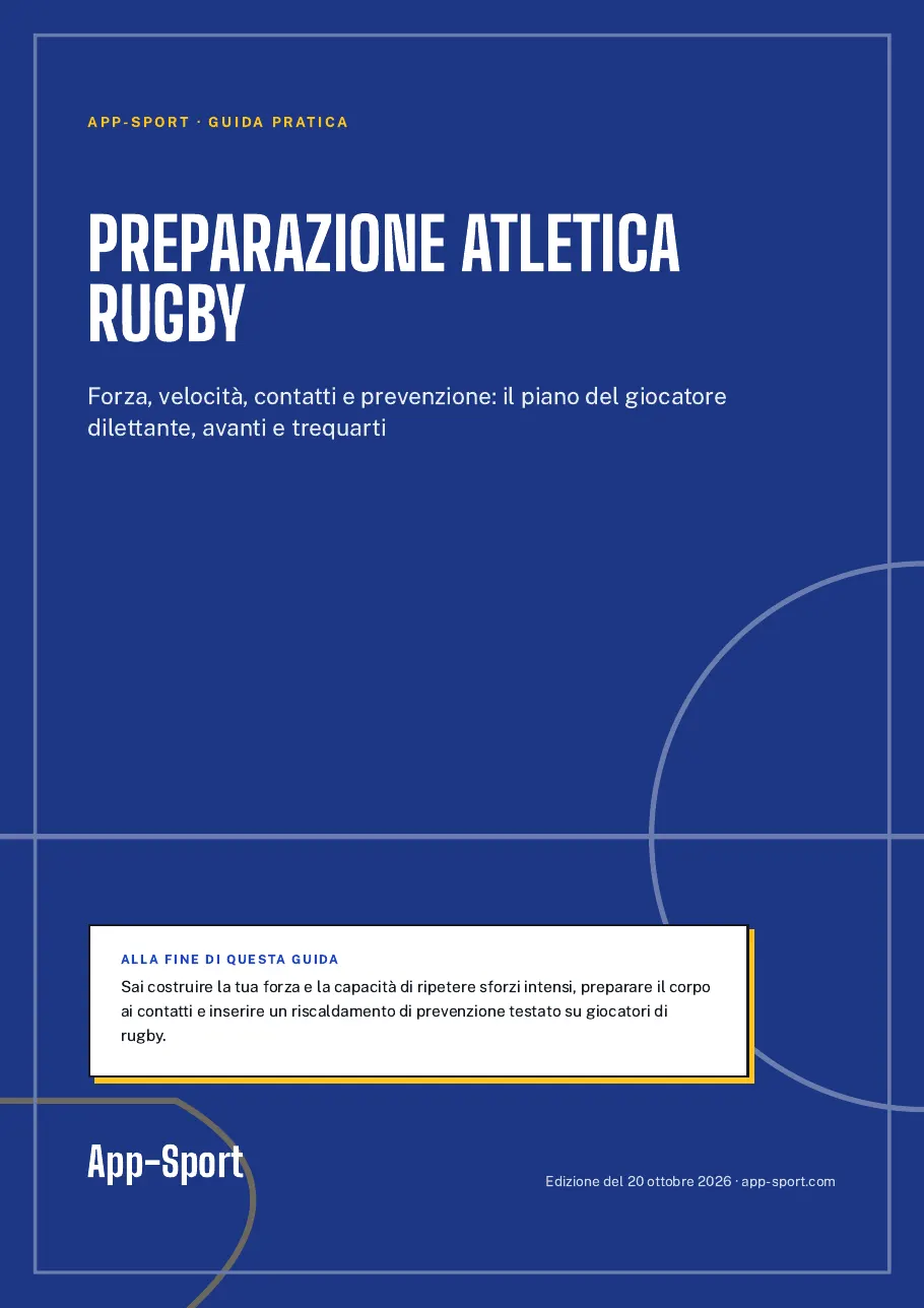 Copertina della guida PDF «Preparazione atletica rugby»