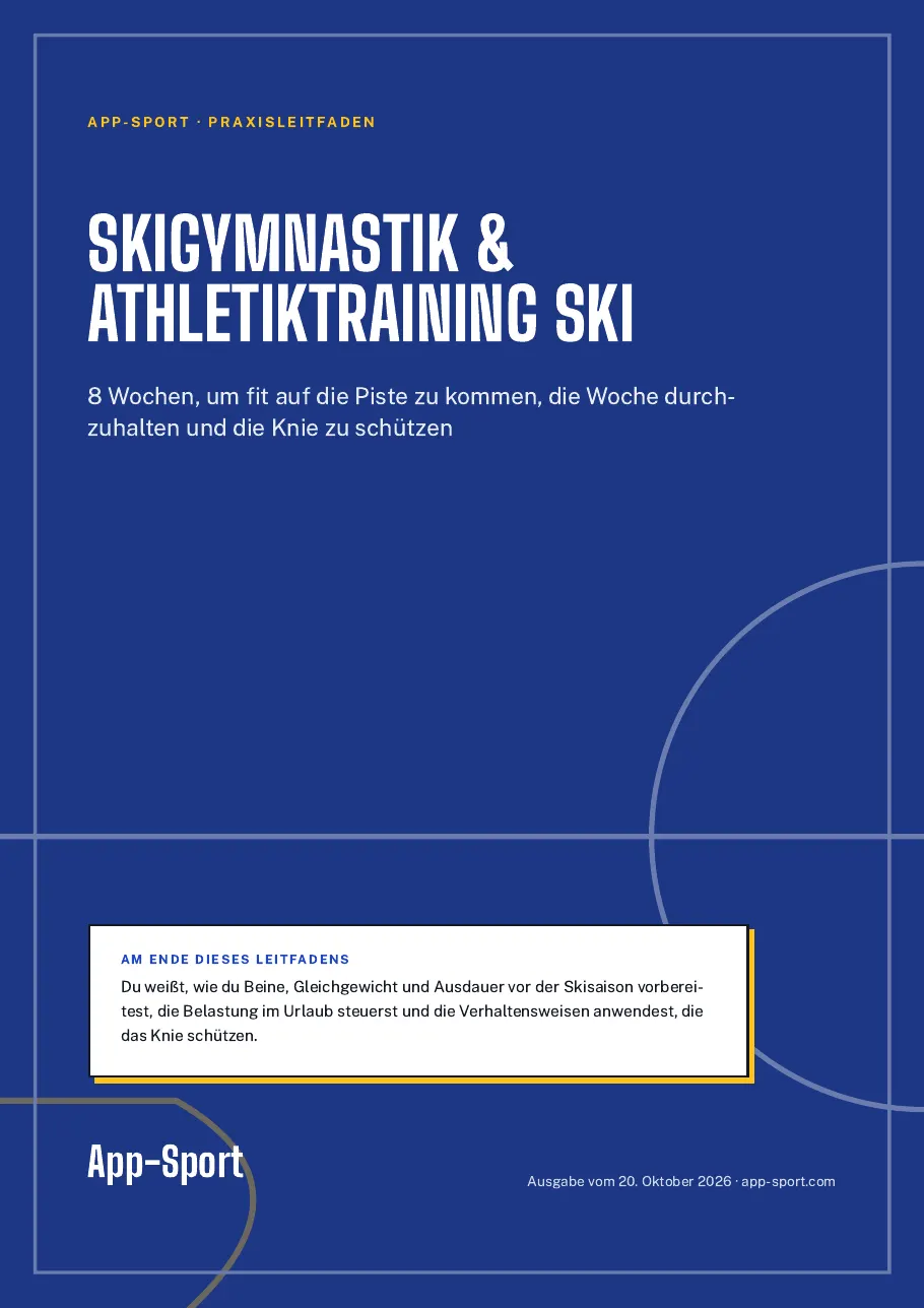 Titelseite des PDF-Ratgebers „Skigymnastik & Athletiktraining Ski“