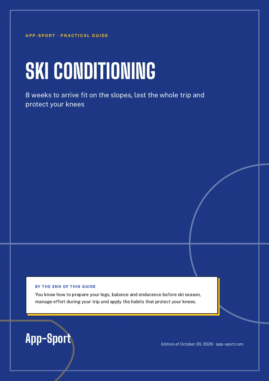 Cover page of the PDF guide "Ski Conditioning"