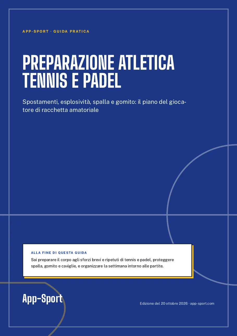 Copertina della guida PDF «Preparazione atletica tennis e padel»