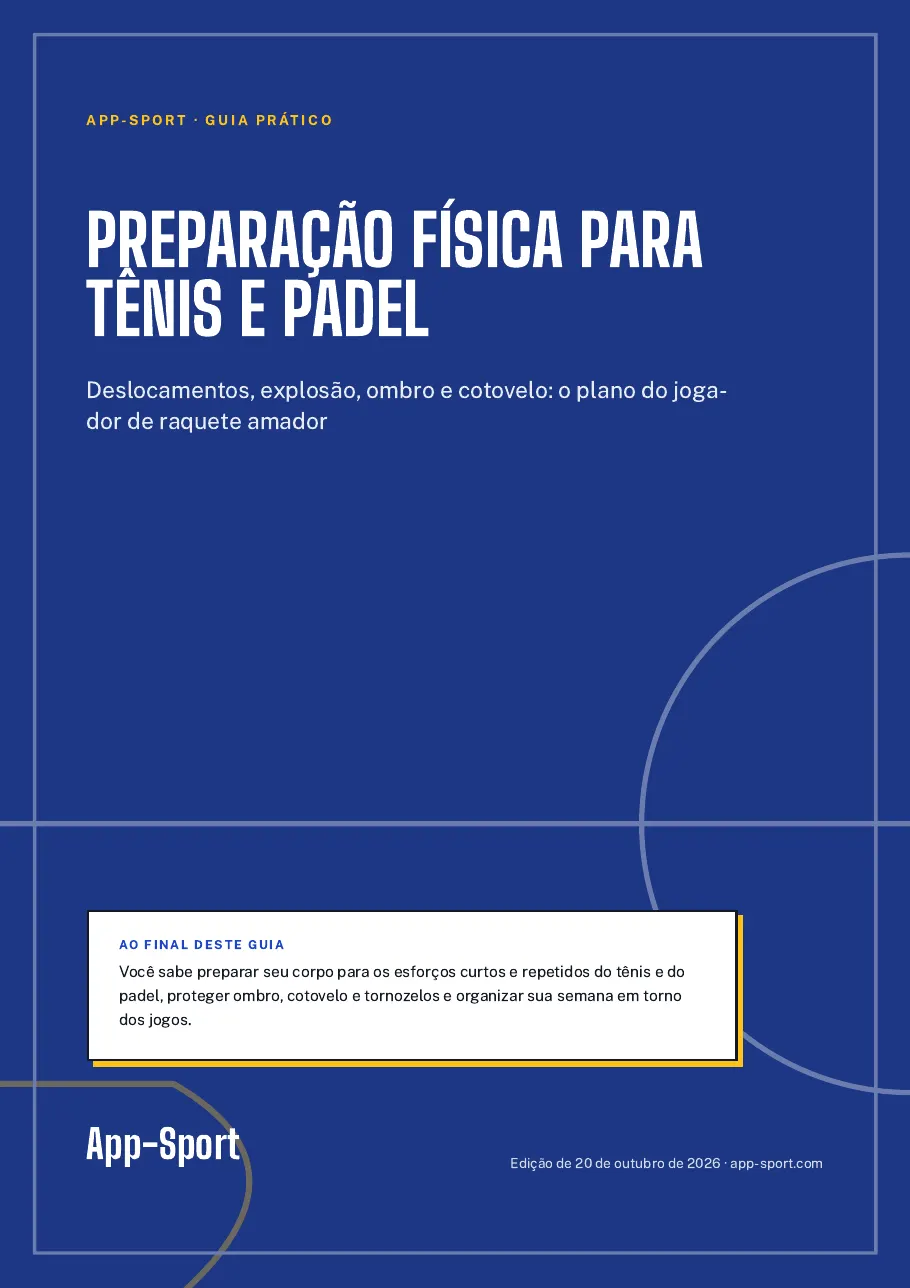 Capa do guia PDF “Preparação física para tênis e padel”