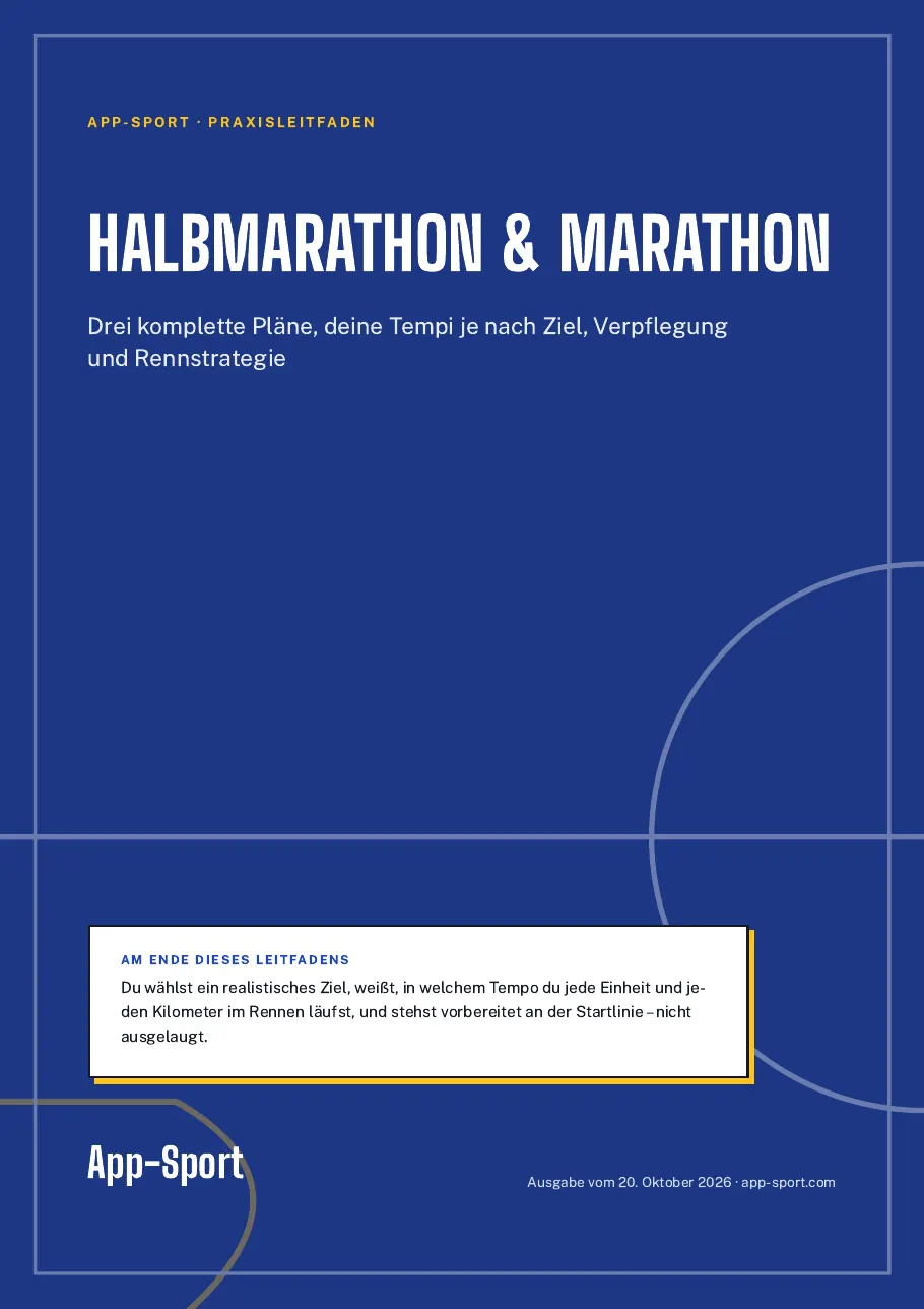 Titelseite des PDF-Ratgebers „Halbmarathon & Marathon“