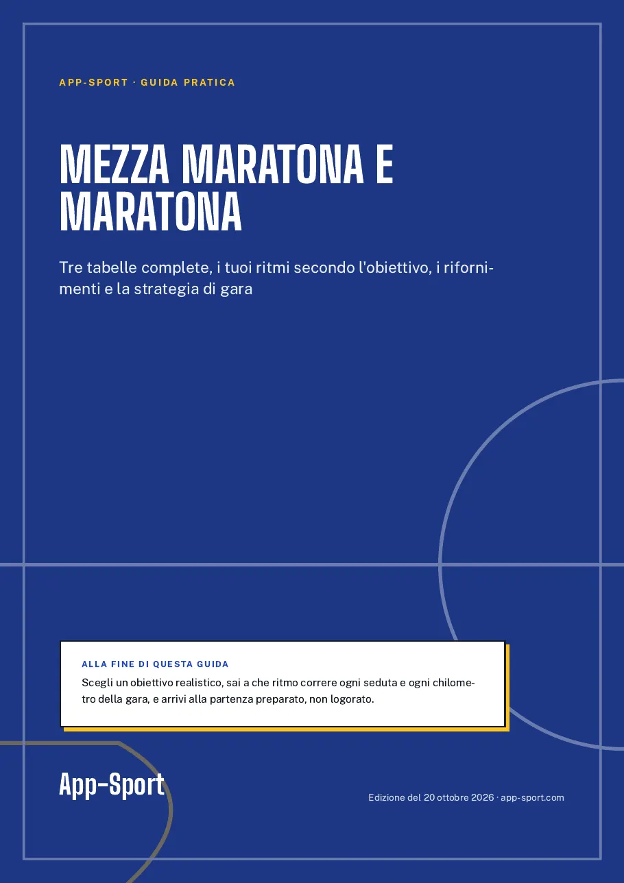 Copertina della guida PDF «Mezza maratona e maratona»