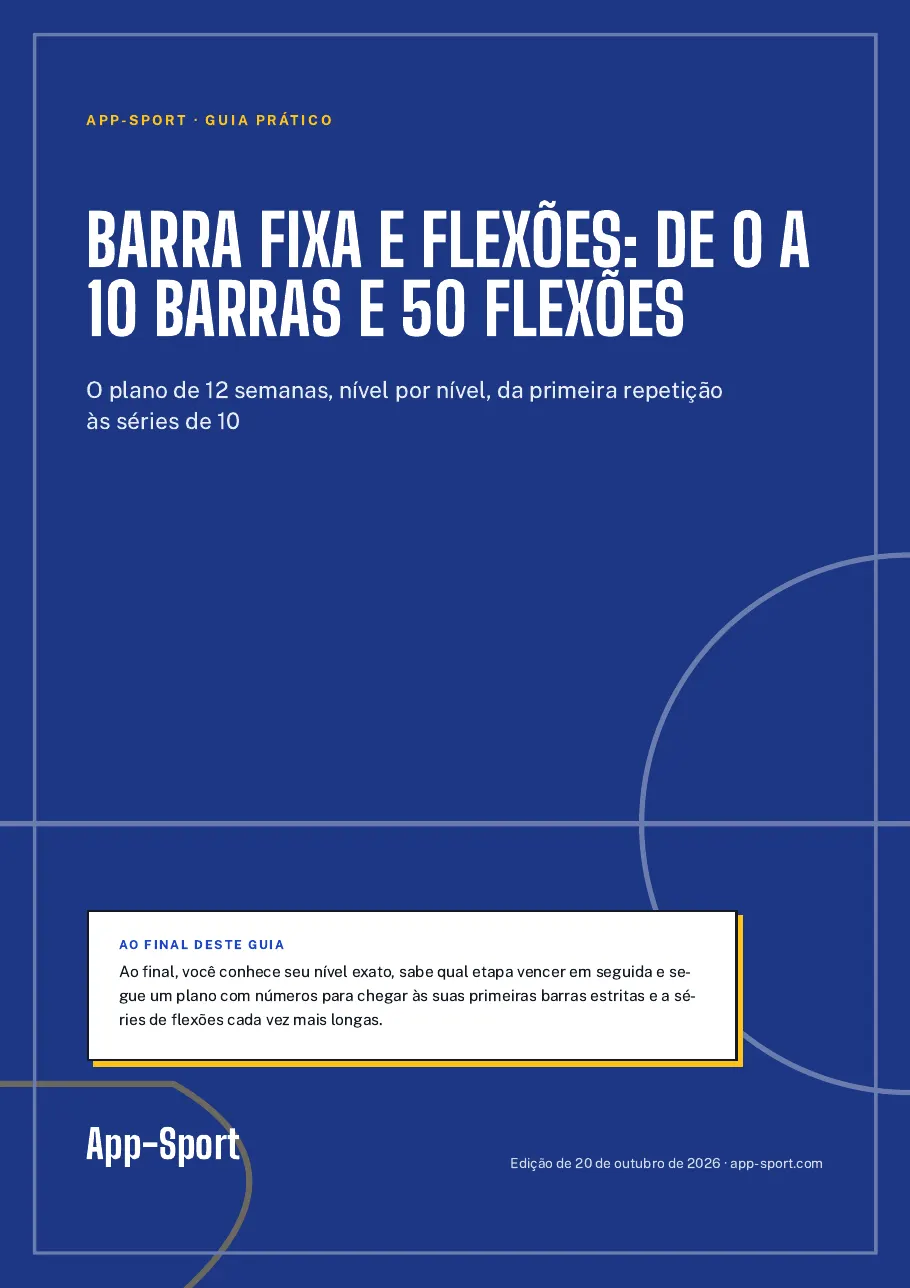 Capa do guia PDF “Barra fixa e flexões: de 0 a 10 barras e 50 flexões”